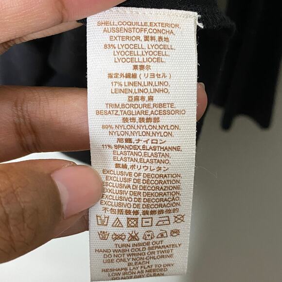 Free People Black La Cienga Embroidered Tiered Ruffle Blouse Top Women's Small - Picture 8 of 10